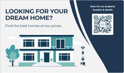 Use Scanova's Dynamic QR Codes for real estate use case.